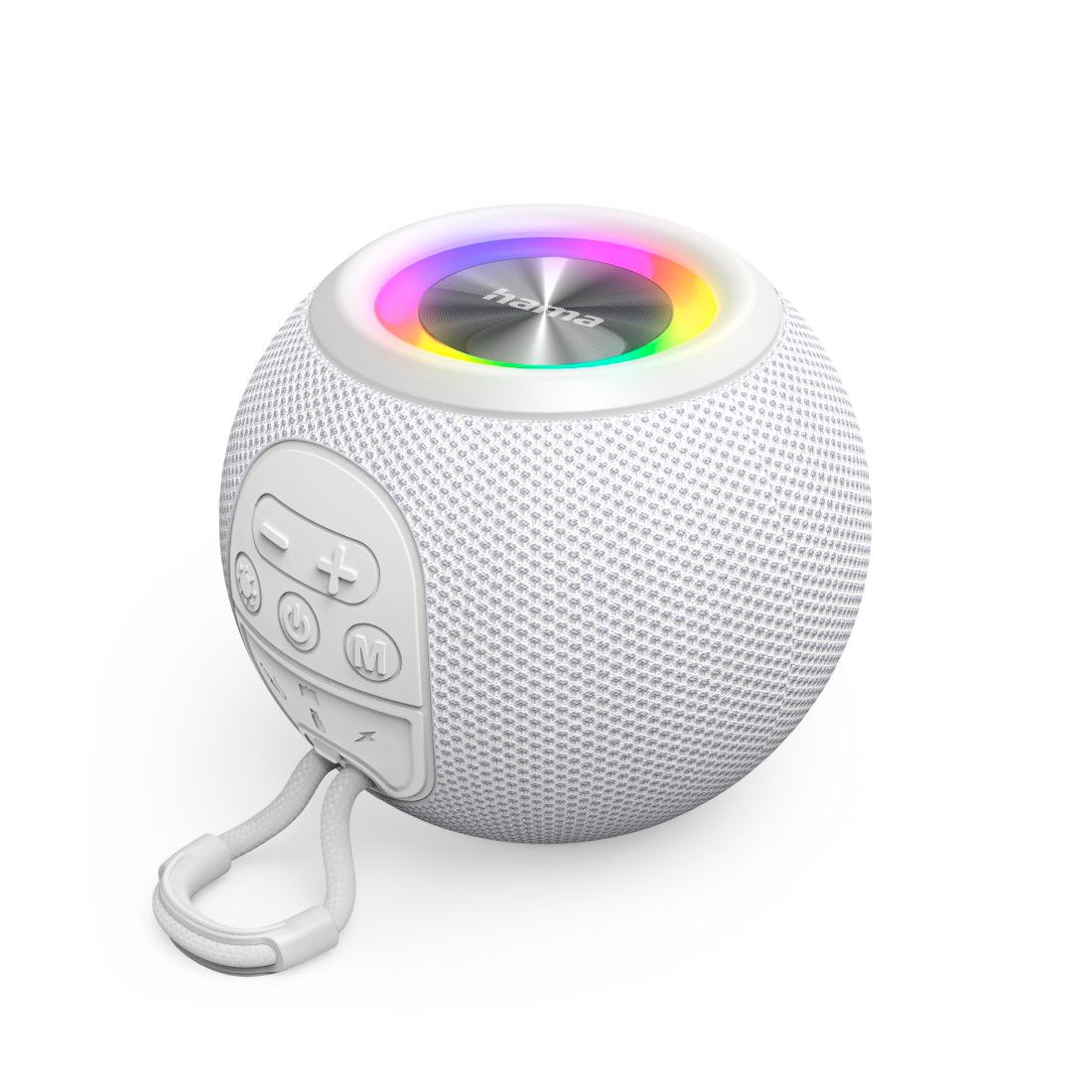 Hama Bluetooth® 'Ball Shape' Speaker, 5 Light Modes, 5W, White