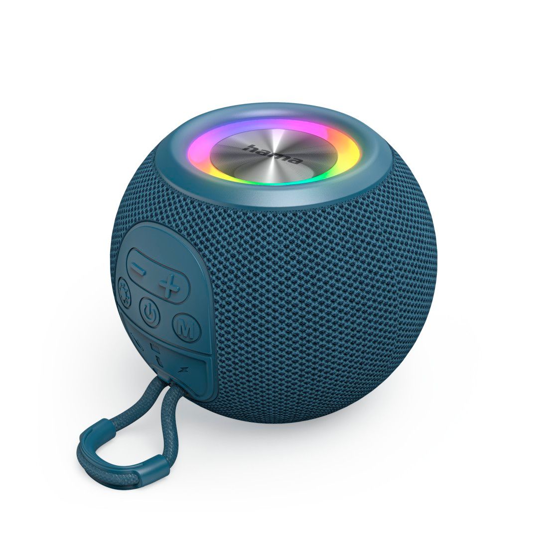 Hama Bluetooth® 'Ball Shape' Speaker, 5 Light Modes, 5W, Blue
