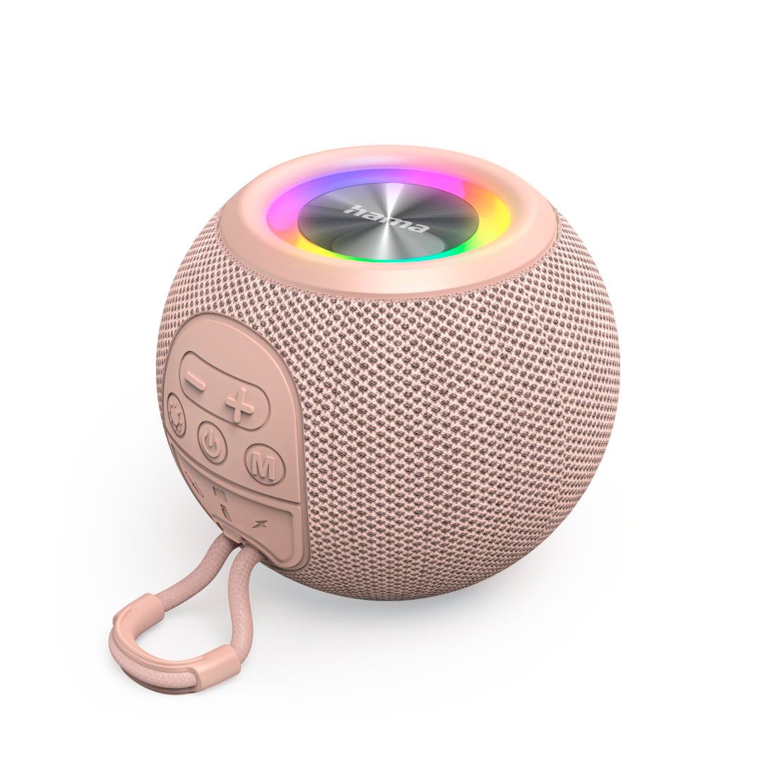 Hama Bluetooth® 'Ball Shape' Speaker, 5 Light Modes, 5W, Pink