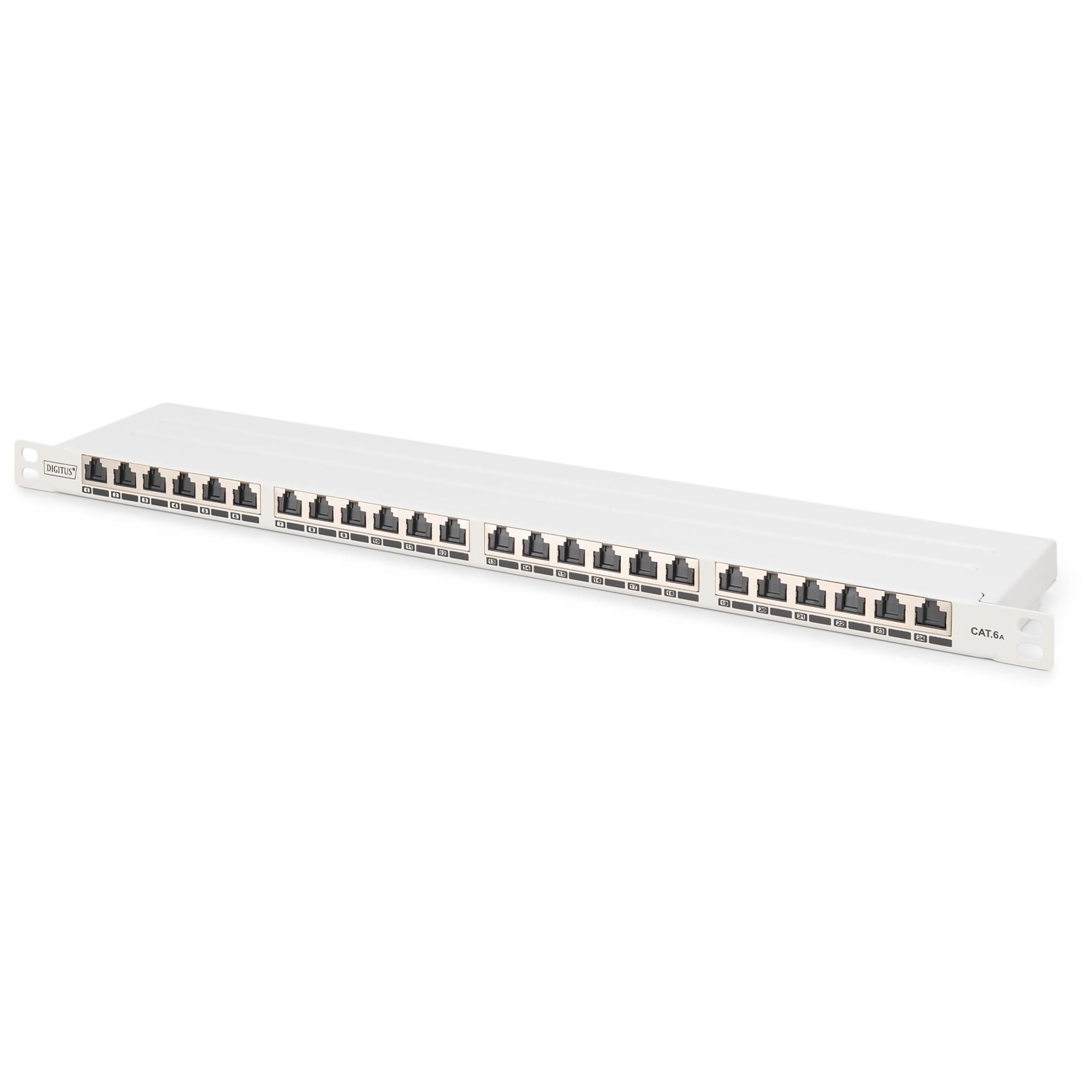 Digitus CAT 6A High-Density Shielded Patch Panel, 0.5U Form Factor