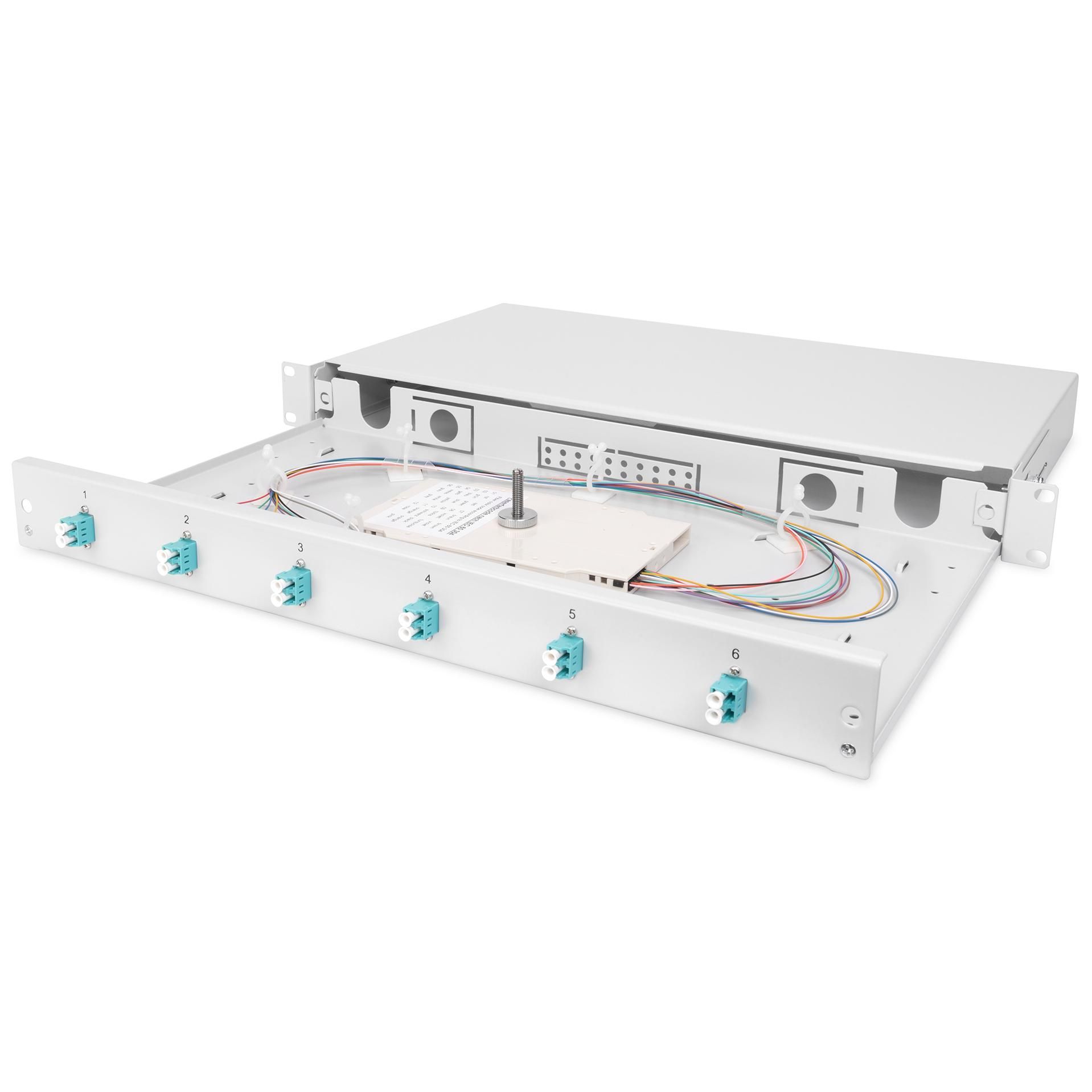 Caja de empalme de fibra óptica Digitus, equipada con LC, OM3