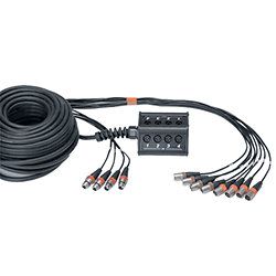 Cordial ECL CYB8-4C Essentials 8-Input, 4-Output Trapezoid Stage Box, 30m Cable