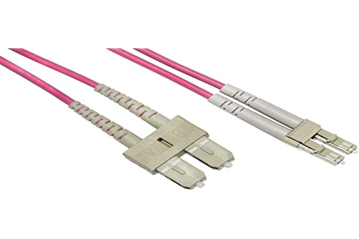 LINK LKLCSC4501 Duplex OM4 Multimode Fiber Optic Cable, 50/125, 1m