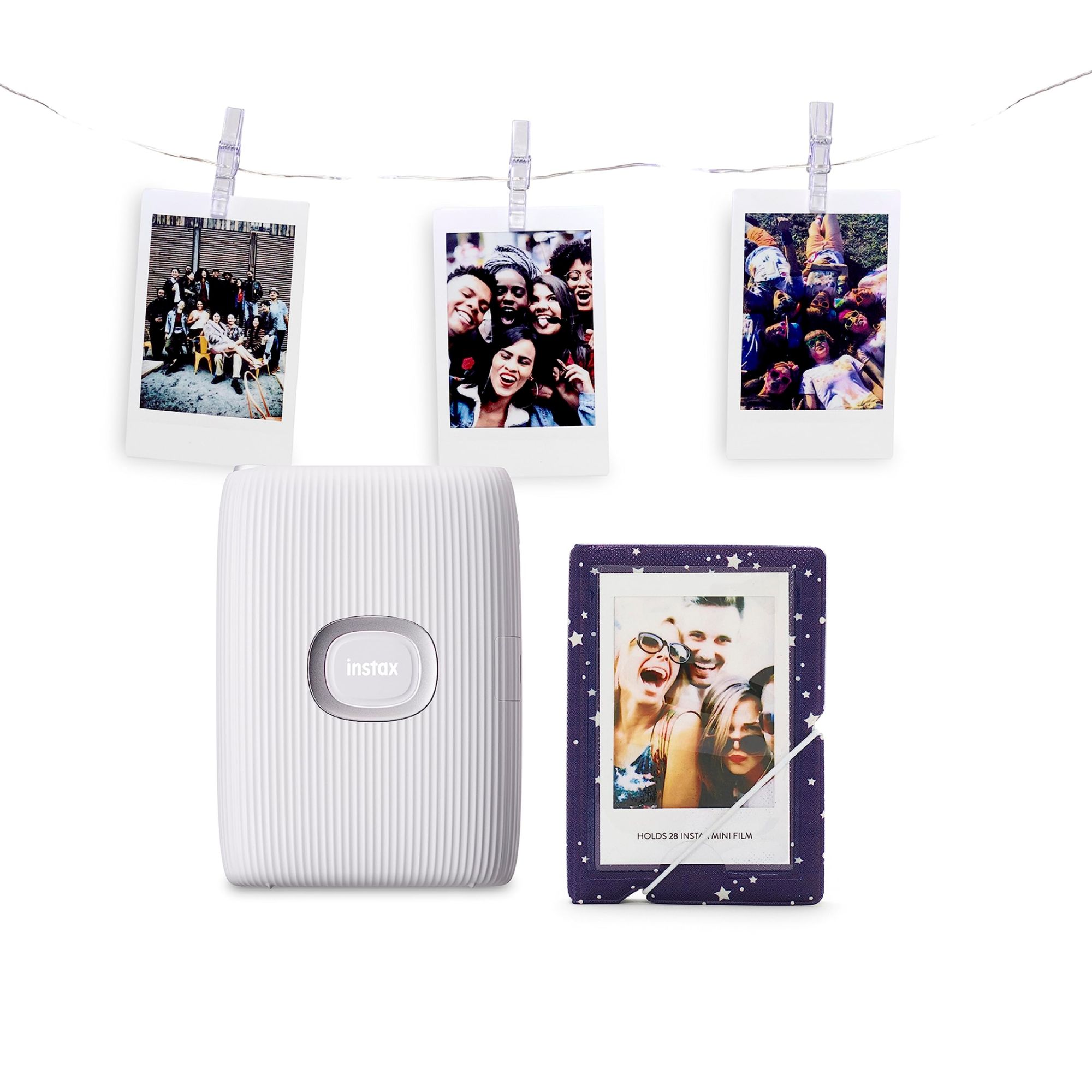Chaîne de lumière LED Fujifilm Instax Mini Link 2, Blanc Argile