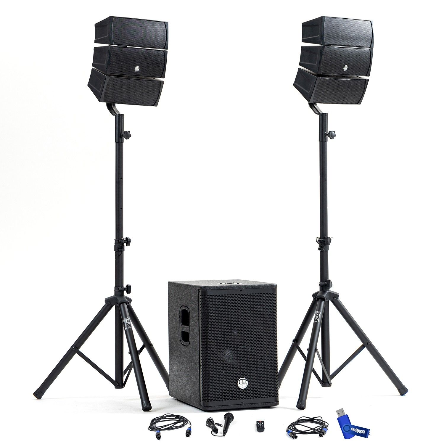 BMSONIC BMS-12-ARRAY-BT Complete DJ Sound System Pack