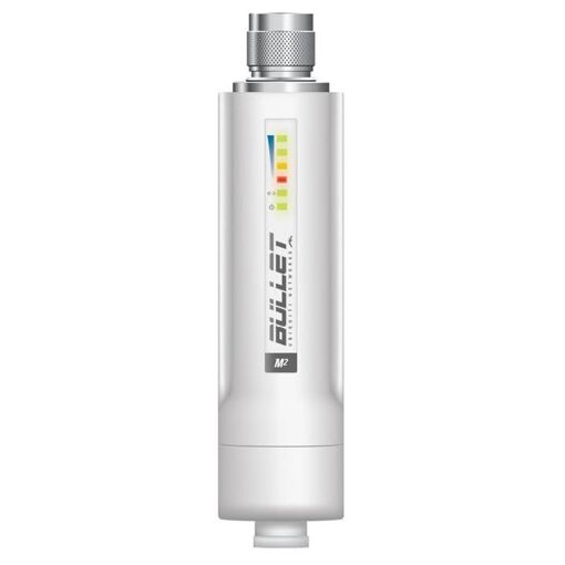 Ubiquiti BM2HP: Conectividad Ethernet de 100 Mbps, color blanco, con soporte PoE