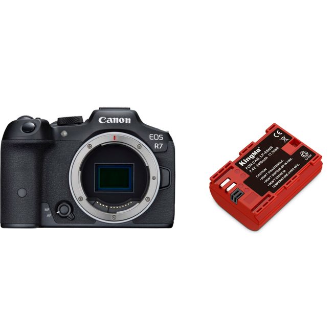 Canon EOS R7 Body + Kingma 2400mAh Battery (Canon LP-E6NH)