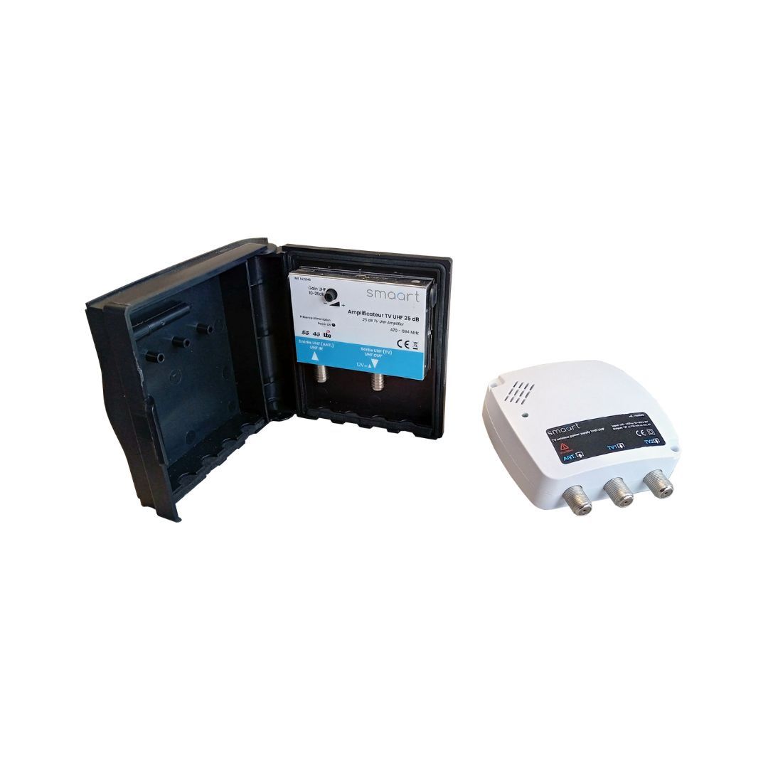 D2 Diffusion 4G 700 MHz+ Preamp Kit with Power Supply - 1x2 UHF - 25dB Adjustable Gain
