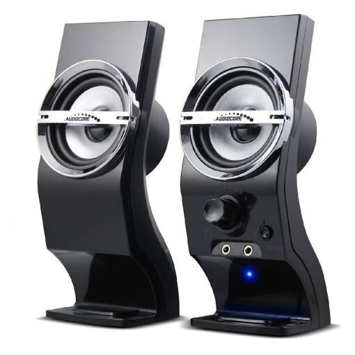 Altavoz Audiocore AC805 de 2 vías, Negro y Plata