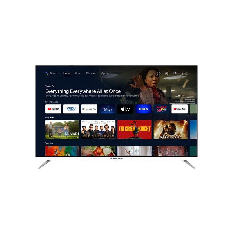 TV Schneider QLED de 55 pulgadas - 4K Android TV con retroiluminación LED directa