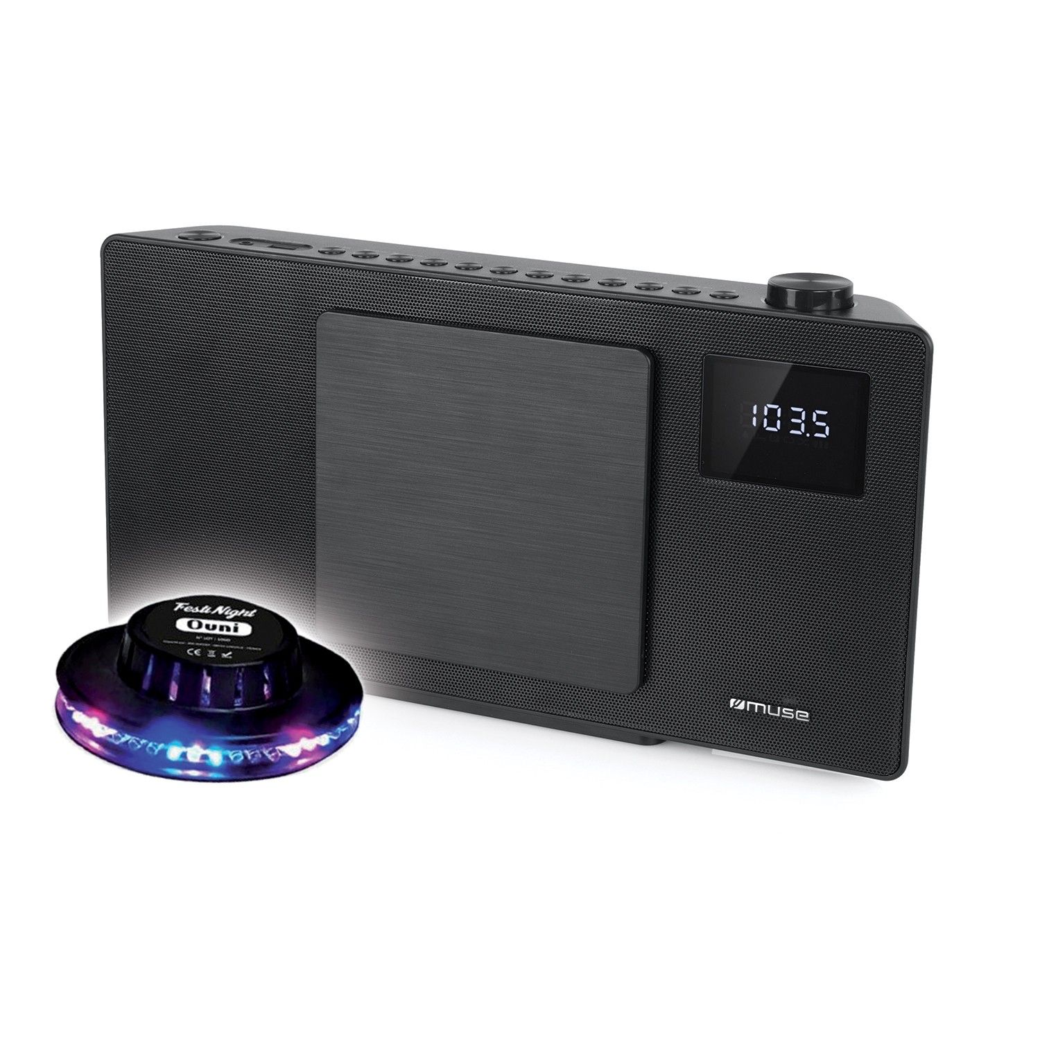 Pickering MICRO CHAINE CD M-60-BT - 2x20W Bluetooth Sound System with FM Radio, Clock and Alarm