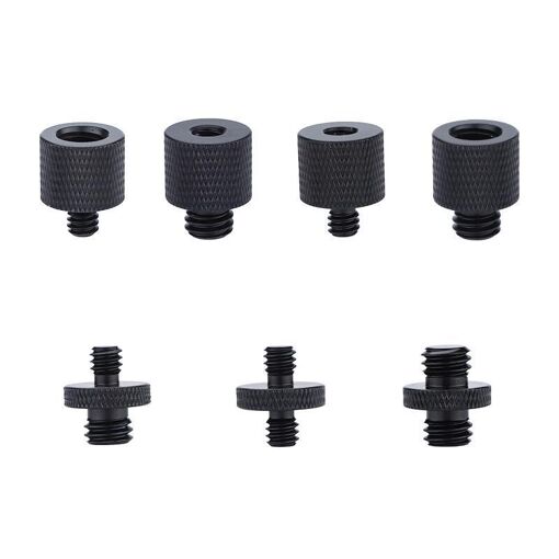 Adaptateur à vis pour trépied INF 1/4'' à 3/8'', noir (lot de 6)
