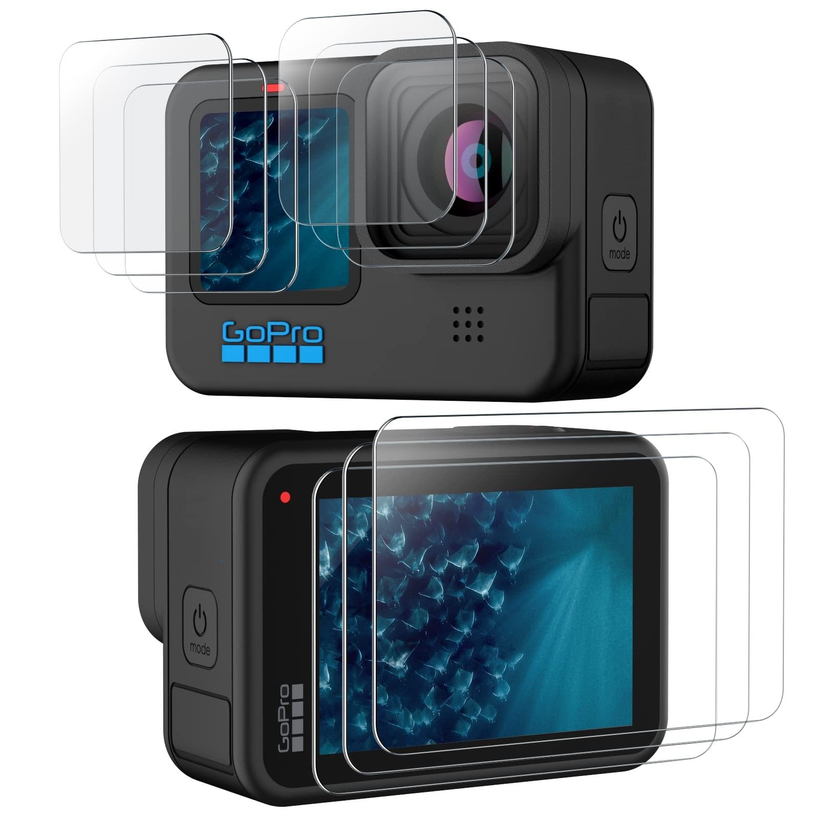 GoPro 10 Screen Protector Kit, 9-Pack - Transparent
