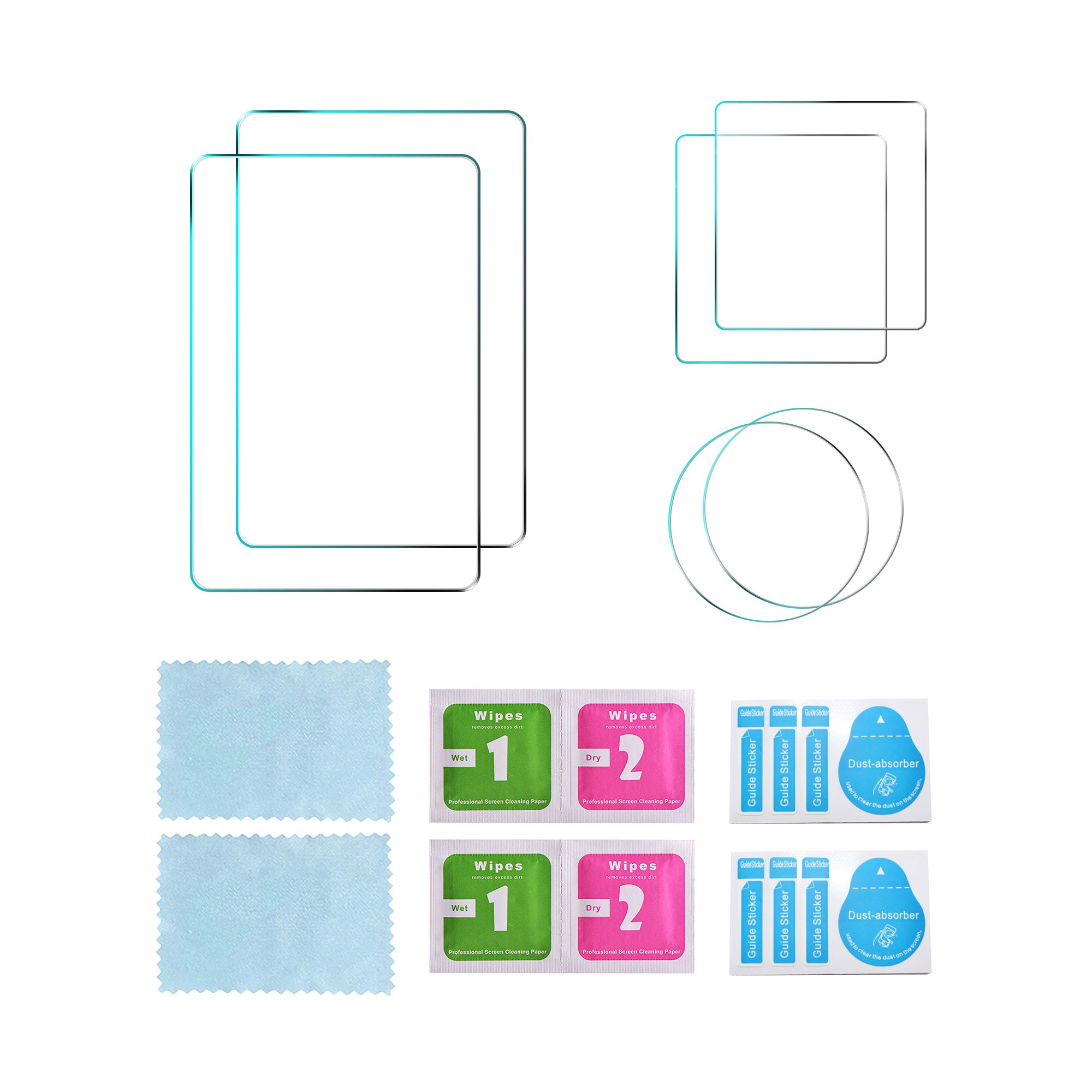 INF 6-Piece Tempered Glass Screen Protector Kit for DJI OSMO ACTION 4 - Transparent