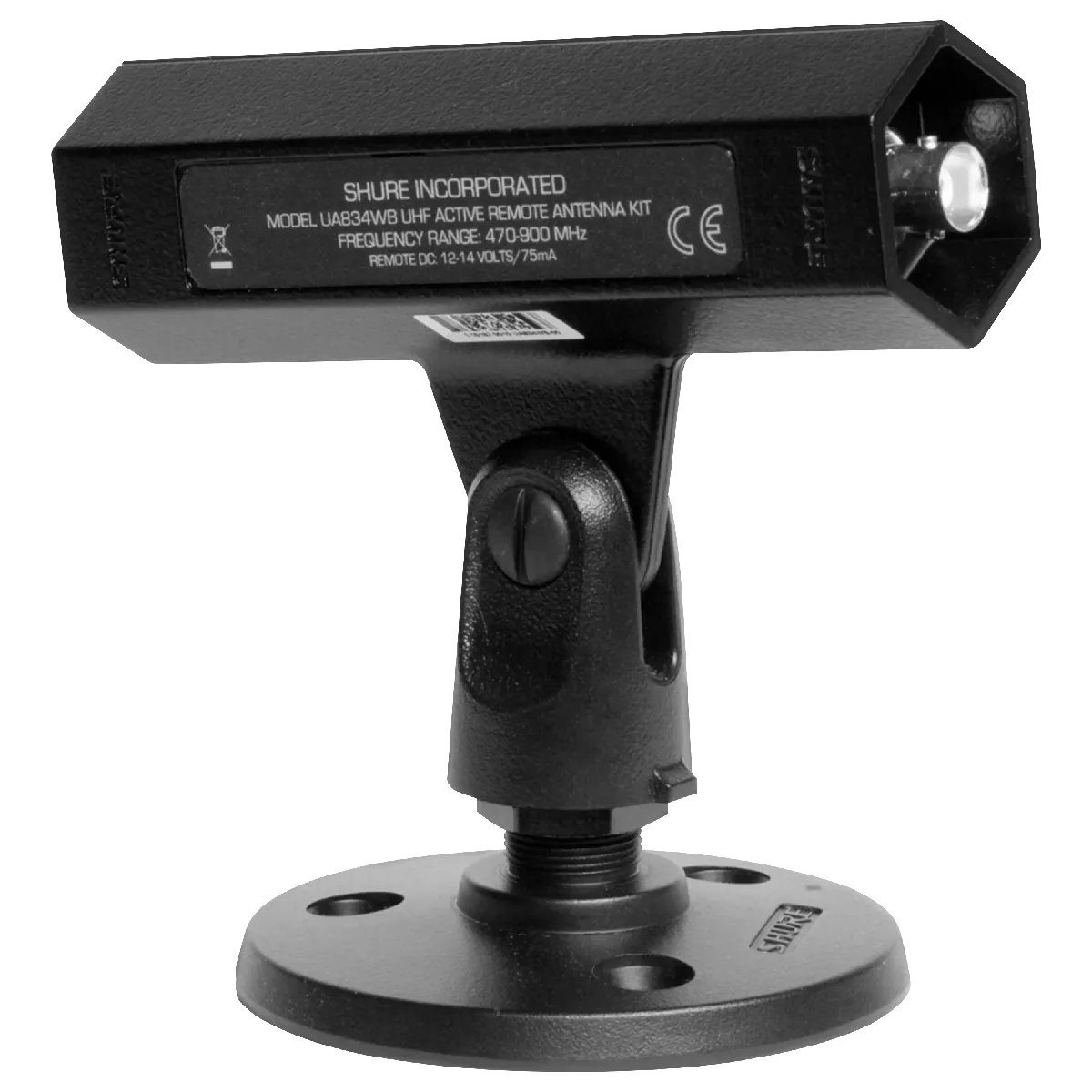 Shure UA834V Active Antenna Amplifier - 174-216 MHz Frequency Band - Compatible with BLX4R/SLX4