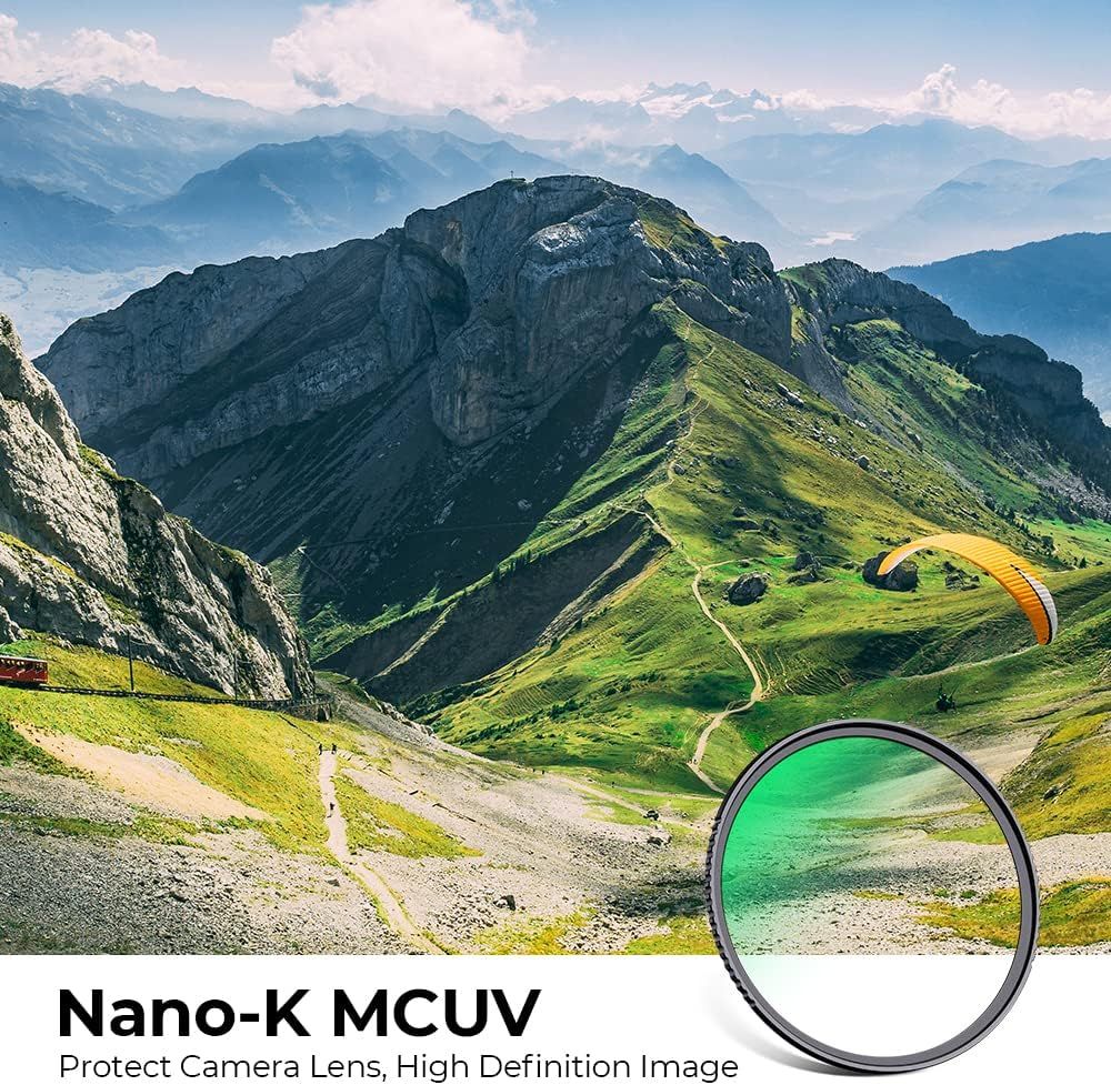 INF Camera Lens Filter - UV Protection, Clear + Black, 72mm