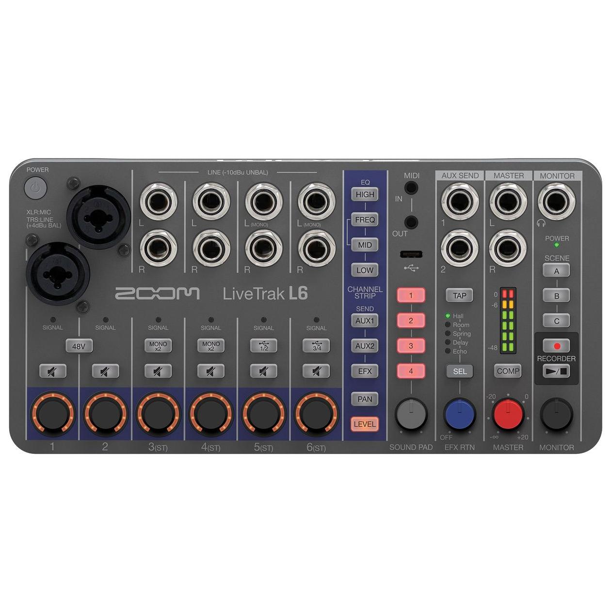 Zoom LiveTrak L6 10-Channel Audio Mixer