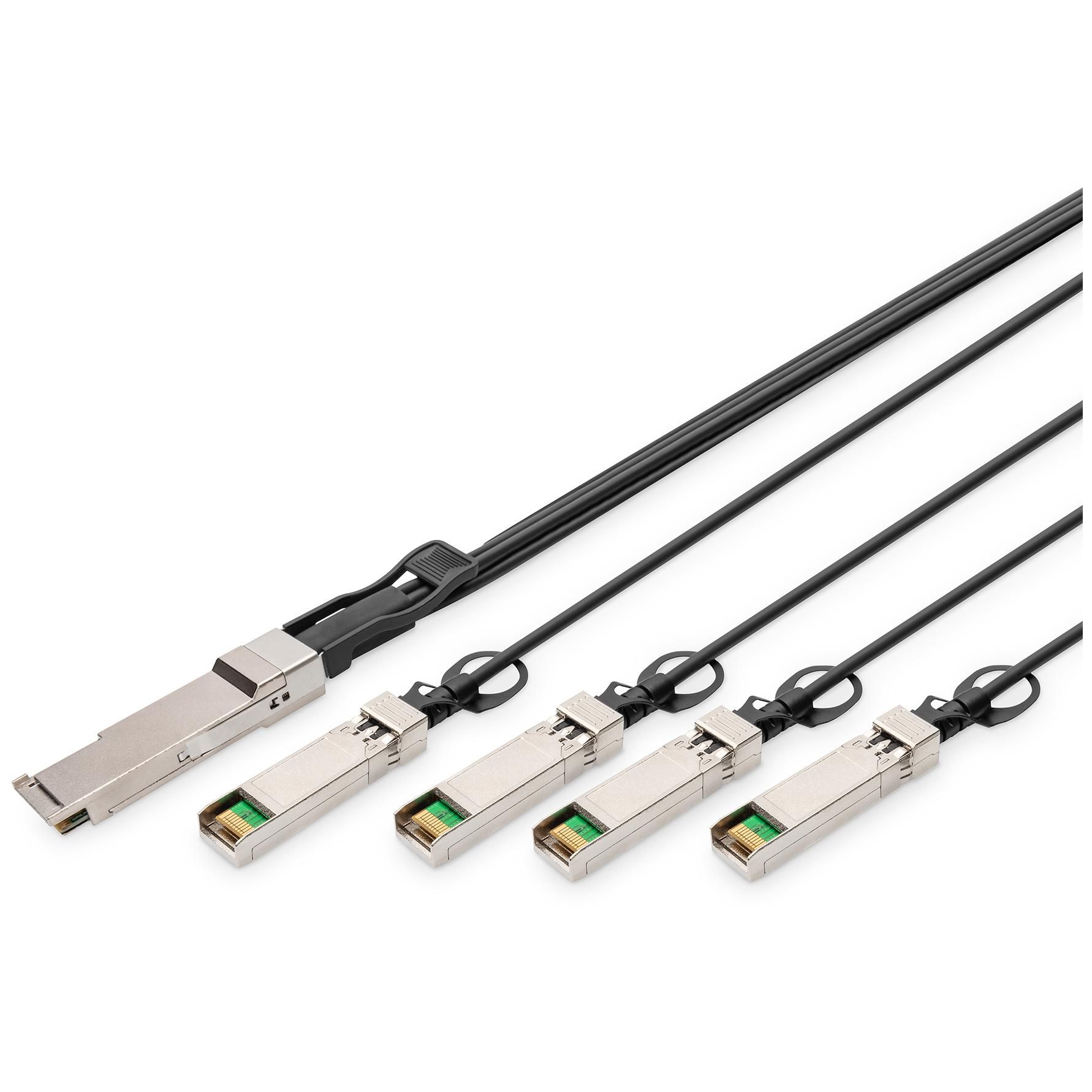 Digitus QSFP+ to 4x SFP+ DAC Cable, 10.3125 Gbps, 3m