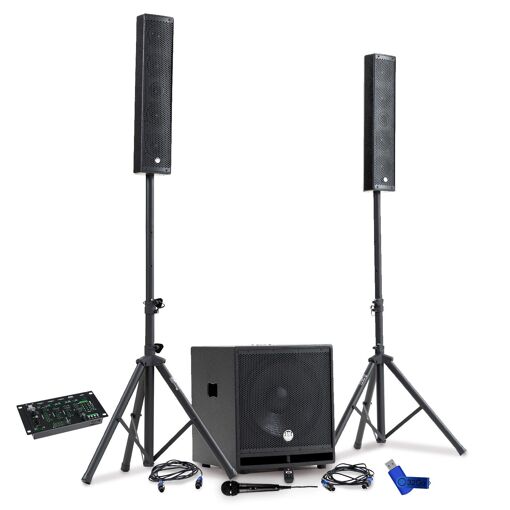 Sistema de sonido DJ completo BM SONIC BMS-15-SLIM-BT