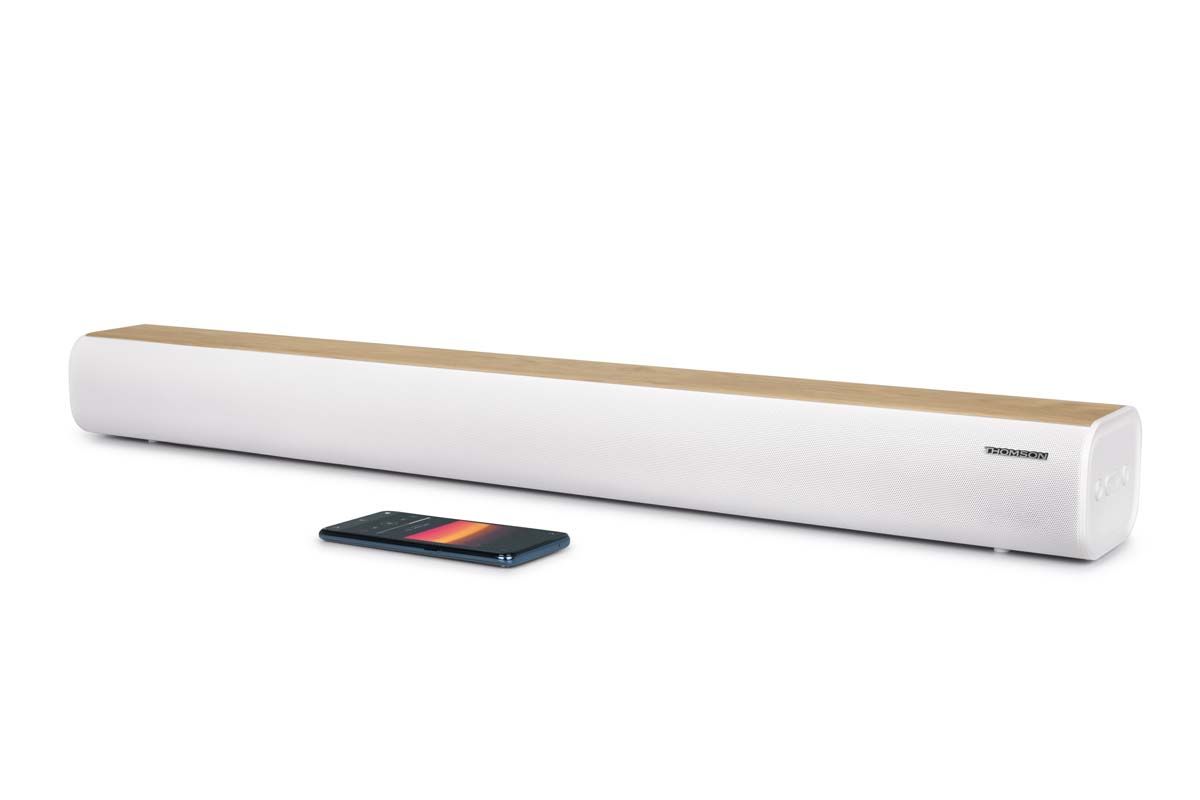 Barre de son Thomson SB401BT, finition blanche