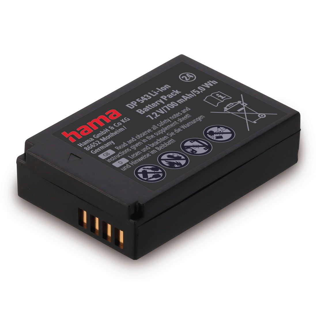 Batterie lithium-ion Hama DP 543 pour Canon LP-E12