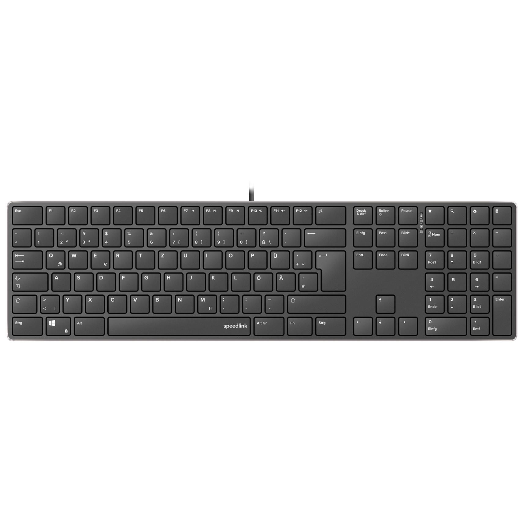 Clavier de bureau Speedlink Noir Allemand USB