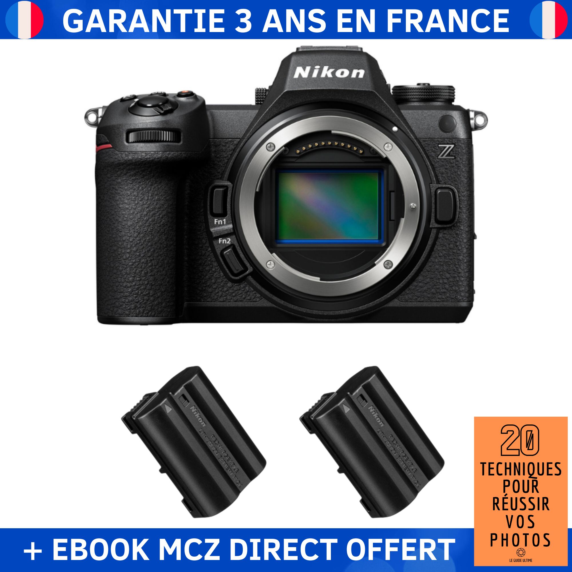 Nikon Z6 III + 2 EN-EL15c Batteries + '20 Techniques for Successful Photos' Ebook - Nikon Hybrid Camera