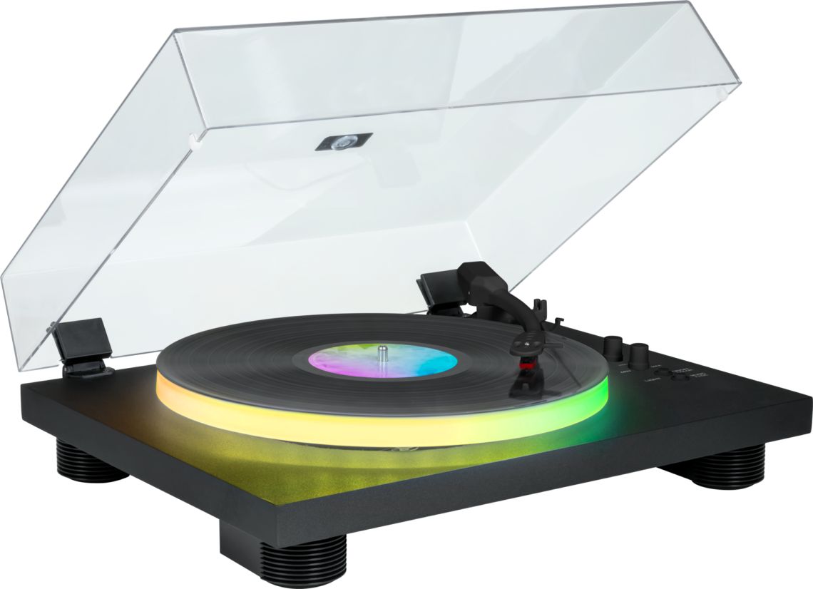 Bigben Bluetooth Record Player with Illuminated Platter PARTYBTTDLIGHT