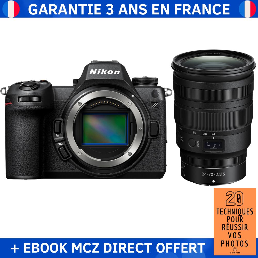 Nikon Z6 III + Z 24-70mm f/2.8 S Lens + '20 Techniques pour Réussir vos Photos' Ebook - Nikon Hybrid Camera