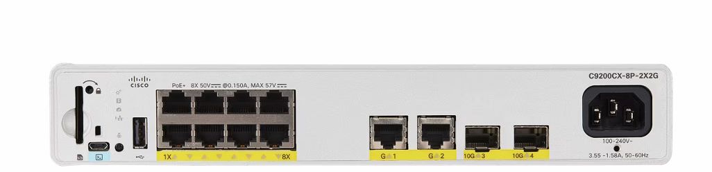 Cisco Catalyst C9200CX-8P-2X2G-E Managed Gigabit Ethernet Switch (PoE)
