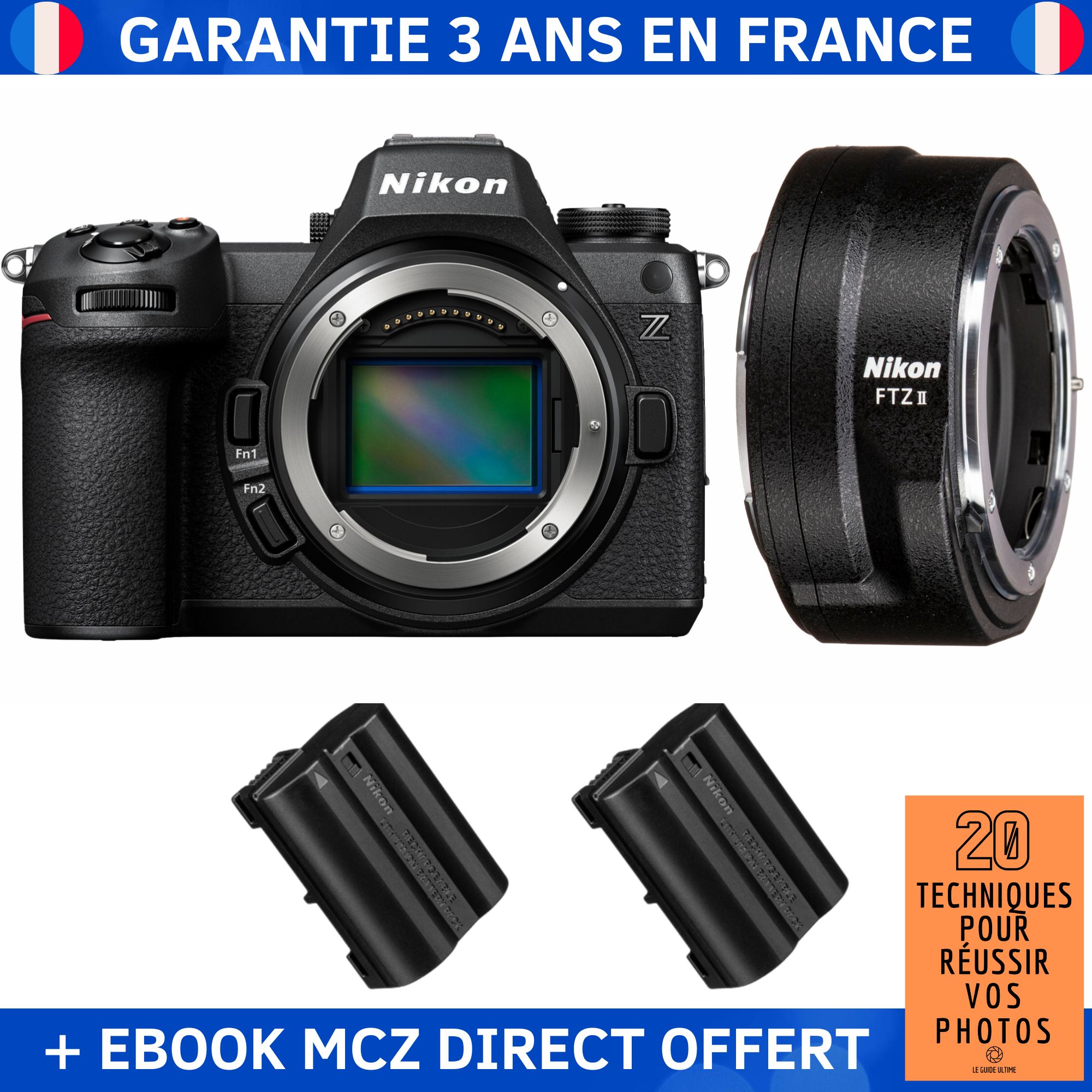 Nikon Z6 III + FTZ II + 2 EN-EL15c Batteries + '20 Techniques for Successful Photos' Ebook - Nikon Hybrid Camera