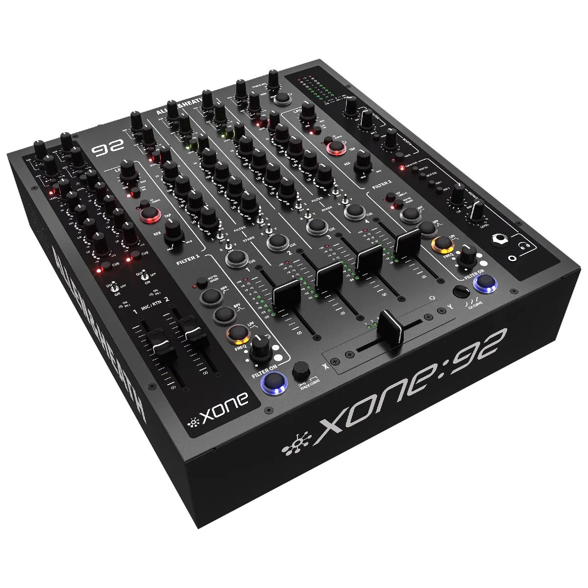 Allen & Heath Xone:92 MK2 - Analog DJ Mixer Table - 4+2 Channels - VCF Filters - innoFADER Crossfader - BPM Counter - Robust Finish