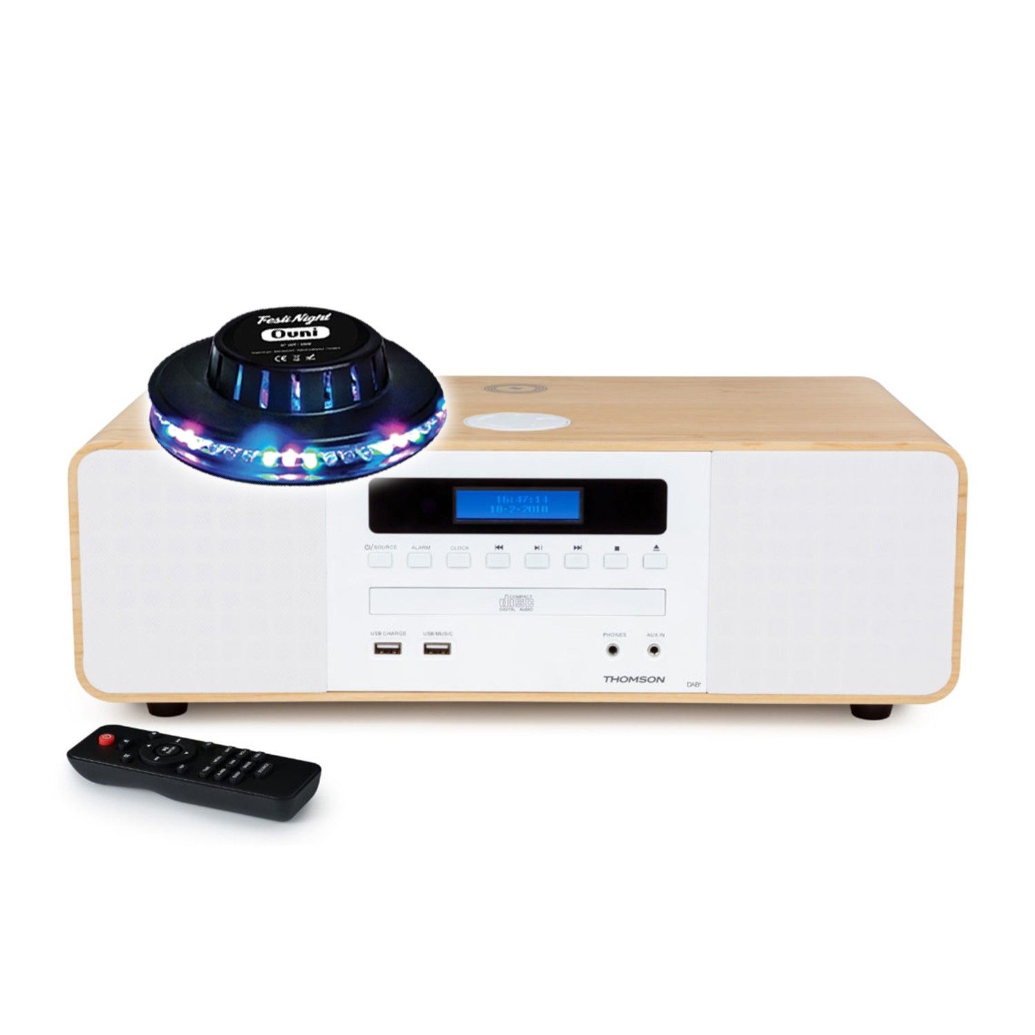 BMI MIC201IDABBT Micro Chain - 60W Power - 20 Rememberable Radio Stations, LED UFO Animation