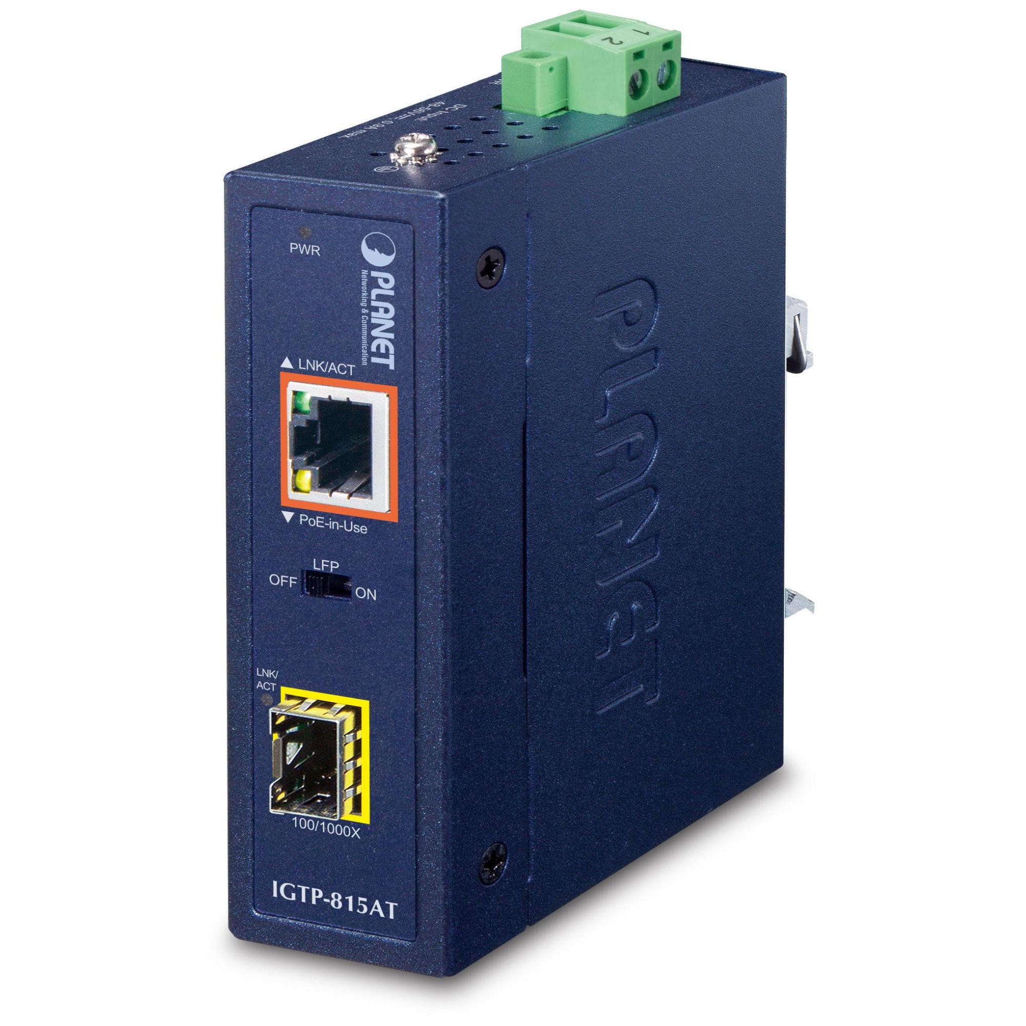 Planet IGTP-815AT 1000 Mbps Network Converter, Blue