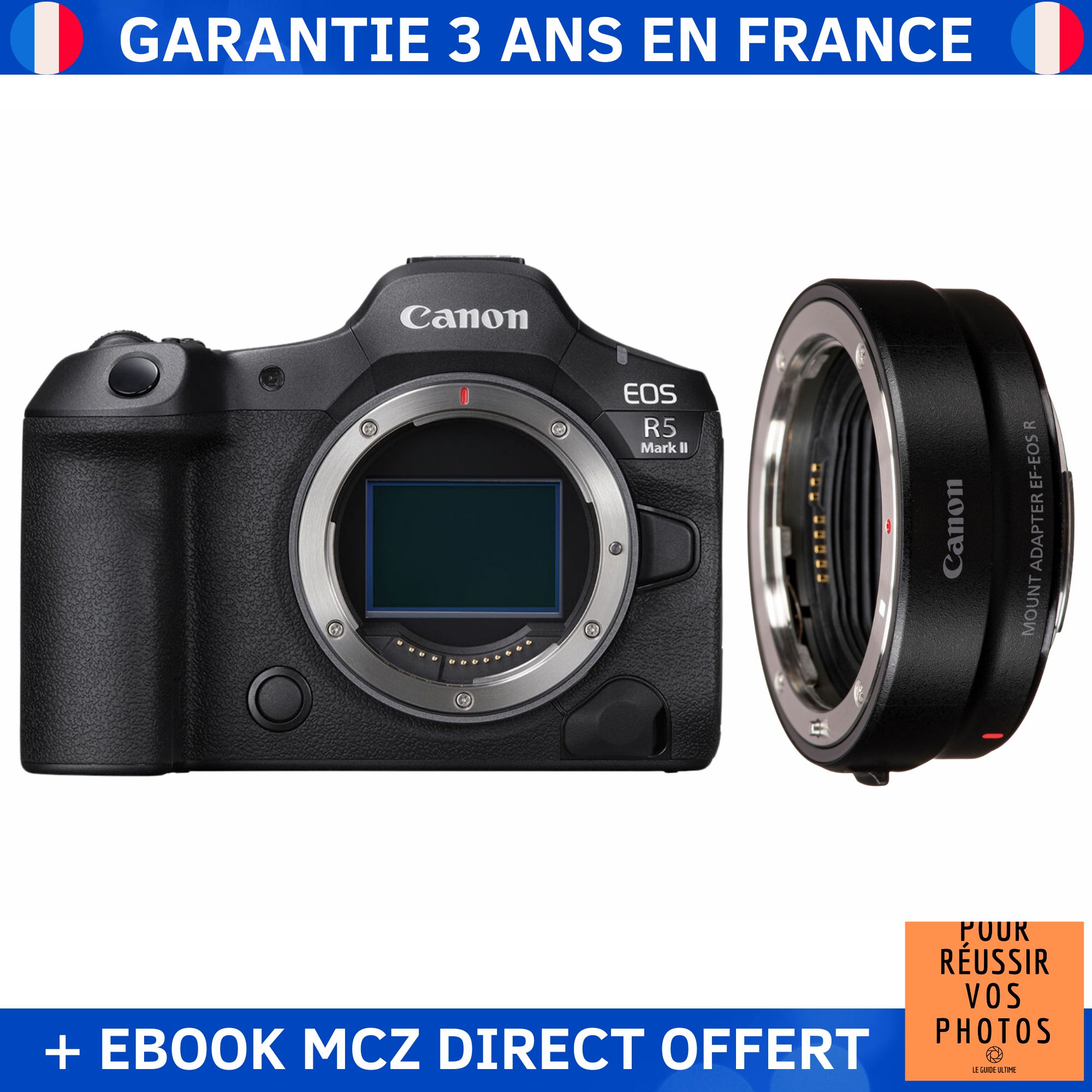 Canon R5 Mark II + EF-EOS R Camera - Hybrid Photo System