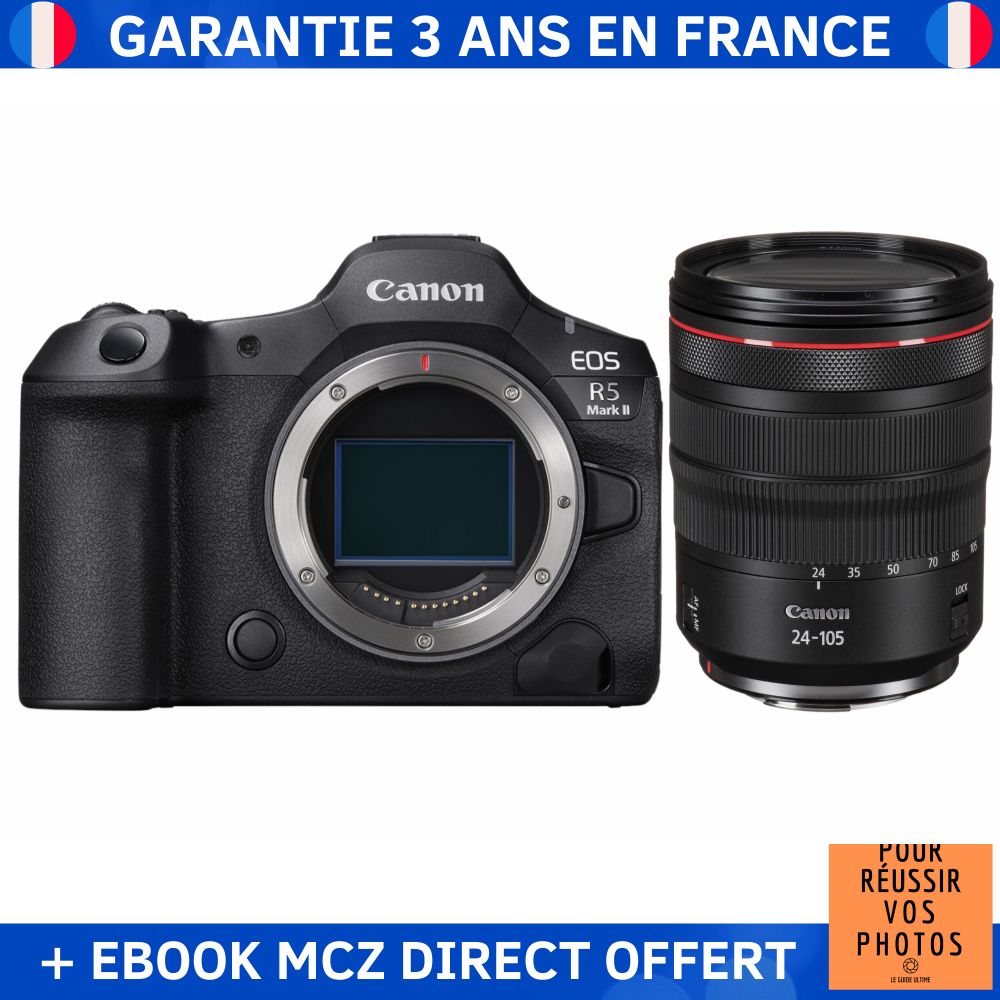 Canon R5 Mark II + 24-105mm f/4 L IS USM + Ebook '20 Techniques pour Réussir vos Photos' - Hybrid Camera Canon