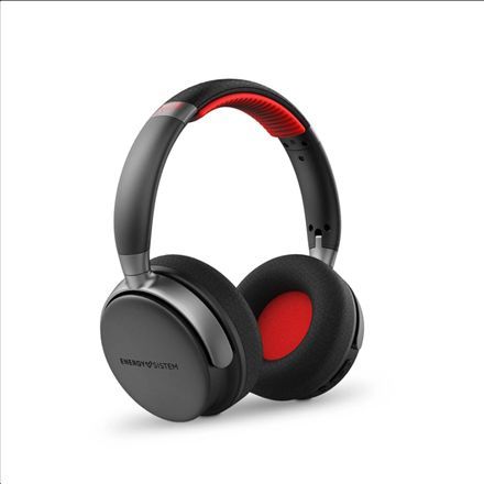 Auriculares Energy Sistem Power Sport con cable y inalámbricos, aro deportivo, Bluetooth USB-C, Negro/Rojo