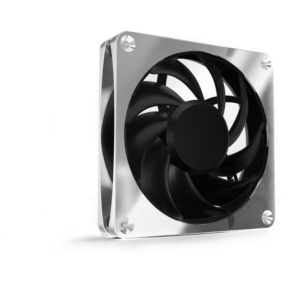 Alphacool Apex Stealth Metal PC Case Fan - 12cm, Chrome