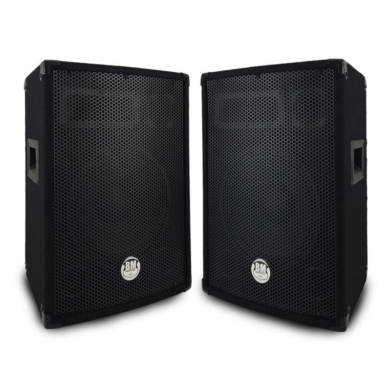 Bm Sonic BMS-10 3-Way Trapezoid Bass Reflex Speakers - 10"/25cm - 2 x 400W