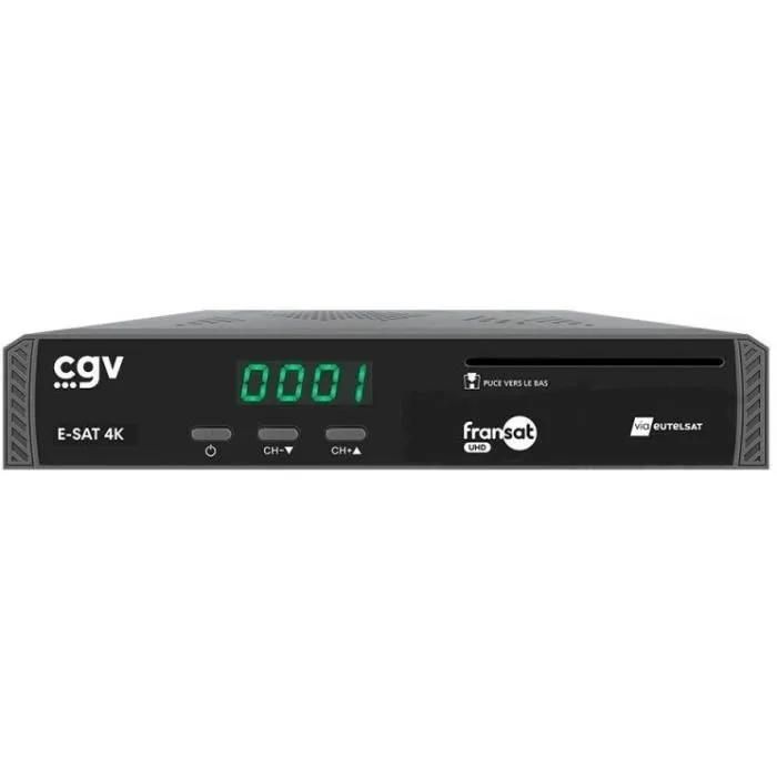 Receptor satelital CGV E-SAT 4K TNT UHD FRANSAT Compatible con autocaravana