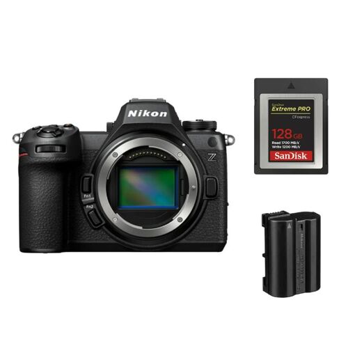 Cámara sin espejo Nikon Z6 III + Batería Nikon EN-EL15c + Tarjeta SanDisk 128GB Extreme Pro CFexpress Tipo B (SDCFE-128G)