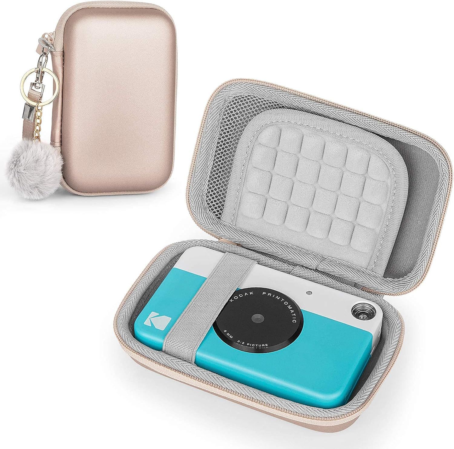 Étui de rangement portable pour appareil photo instantané SGSWRHDHSGSDG Printomatic / Smile / Step / Mini 2 HD (Or Rose)