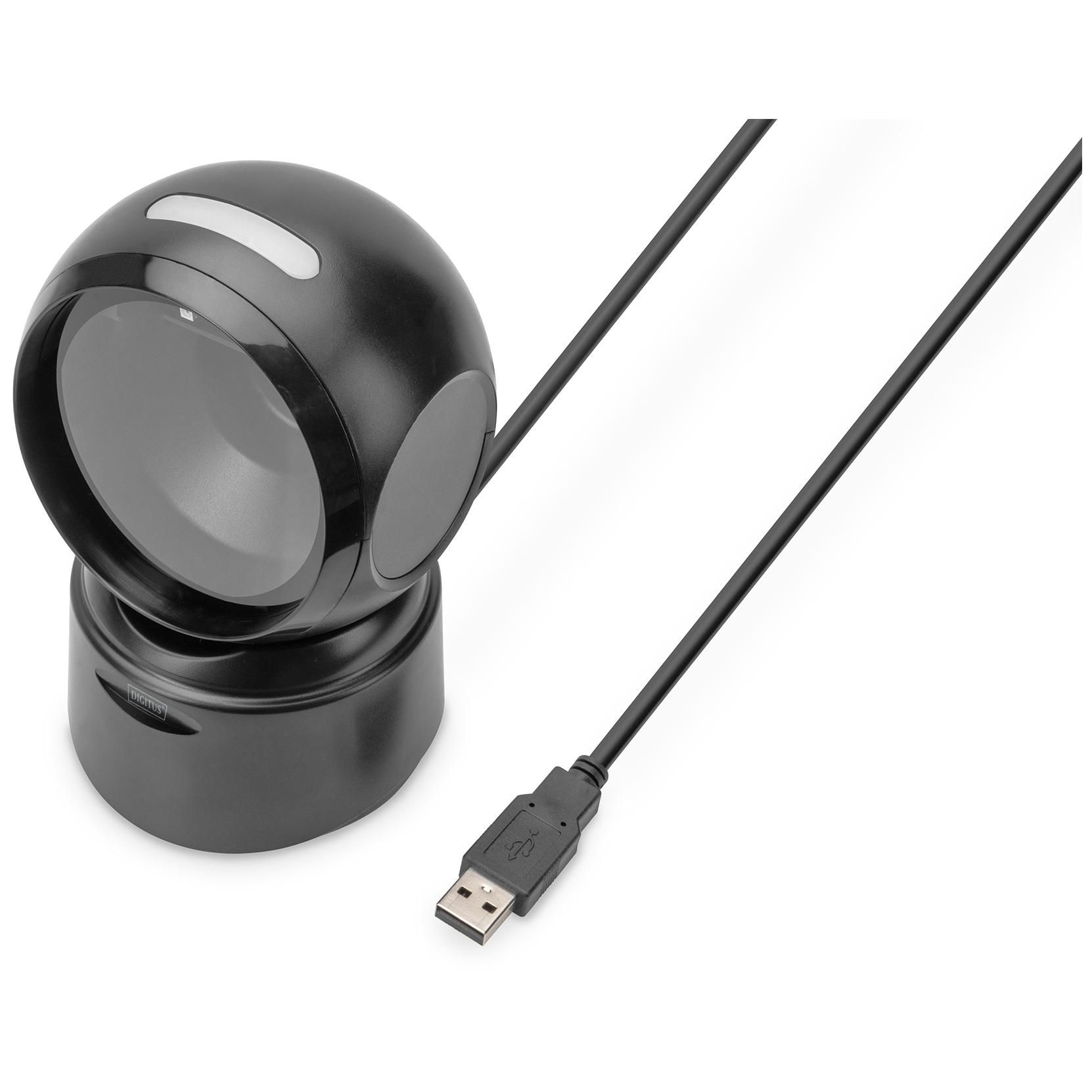 Lecteur de codes-barres 2D USB de bureau Digitus