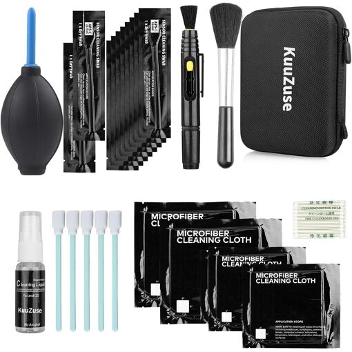 Kit de limpieza para lentes de cámaras digitales réflex con sensor APS-C, paños de microfibra, lápiz de limpieza de lentes