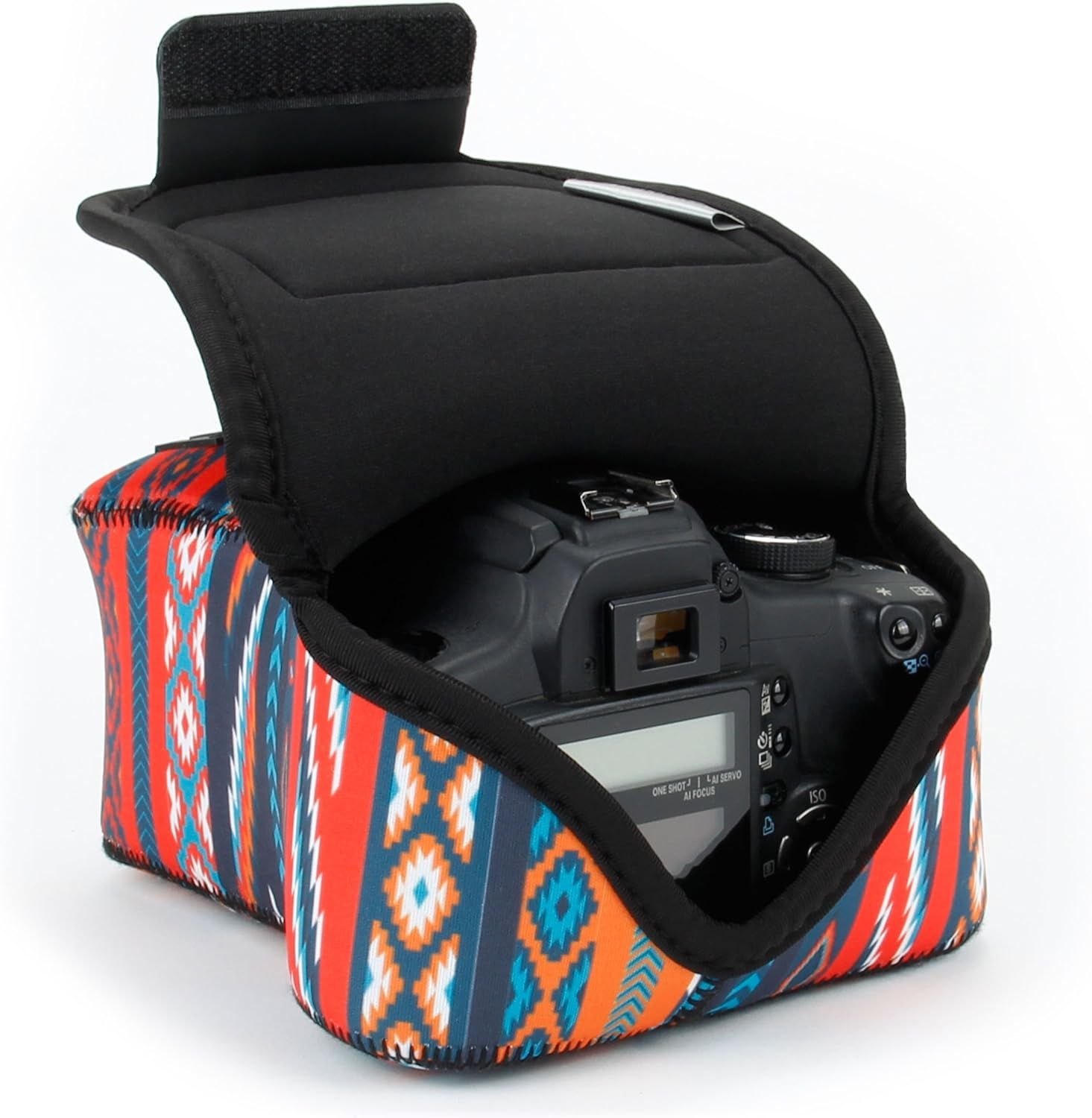 Digital DSLR Camera Case with Neoprene Protection - Belt Loop Holster for Canon EOS Rebel T7, 850D, D3500, D5600, and More