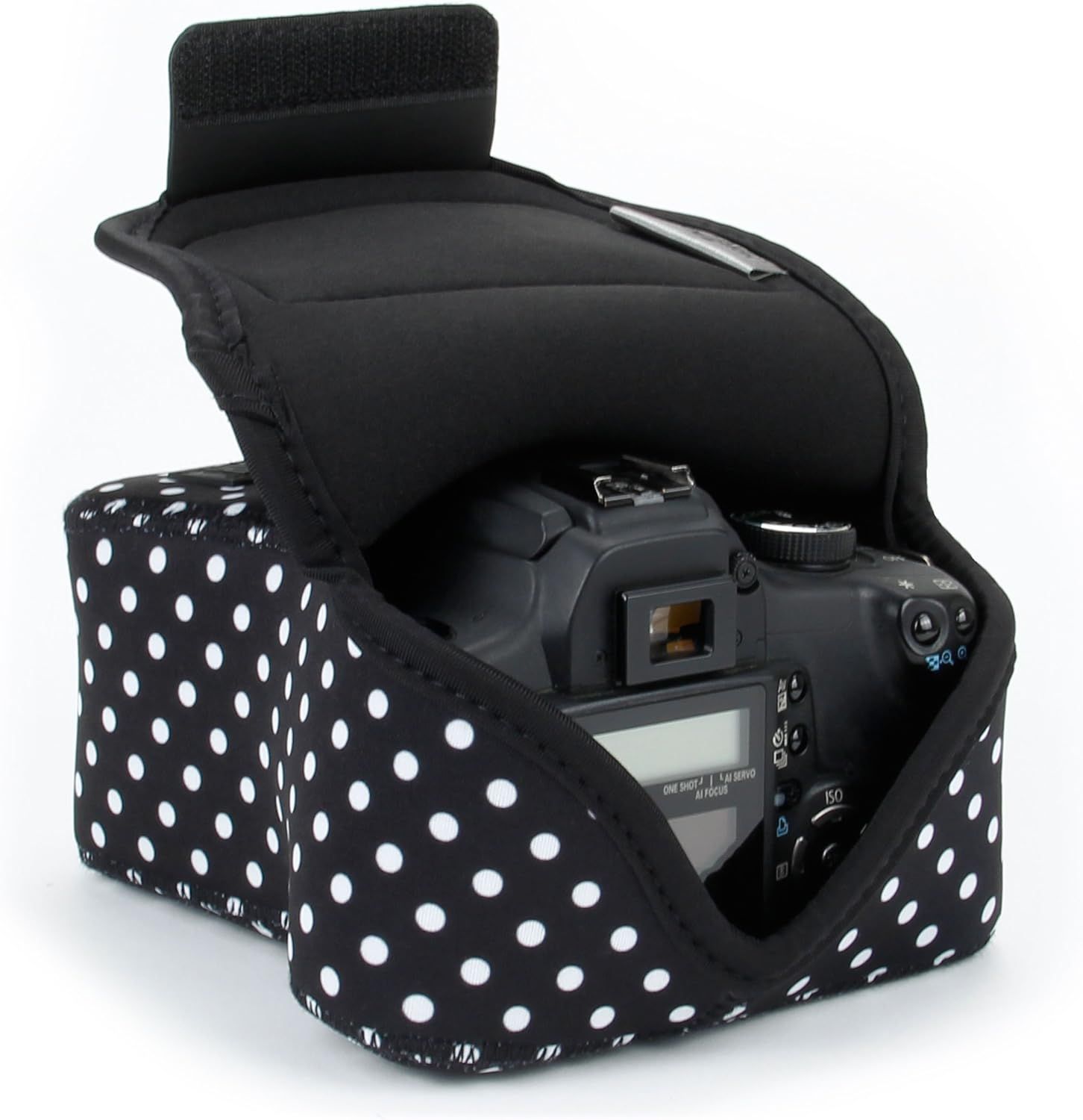 Digital DSLR Camera Case with Neoprene Protection - Belt Loop Holster for Canon EOS Rebel T7, 850D, D3500, D5600, and More