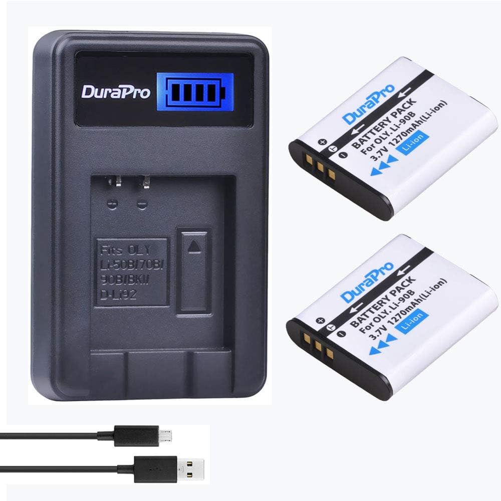 Olympus & Ricoh Battery and Charger Set (2x DB-110 LI-92B + USB LCD)