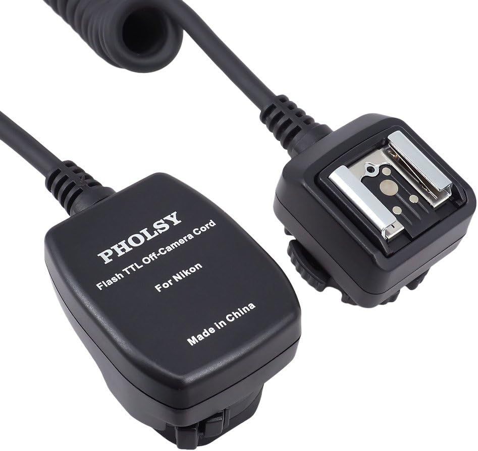 I-TTL Camera Flash Sync Cord, 6.5' (2m) Extension Cable