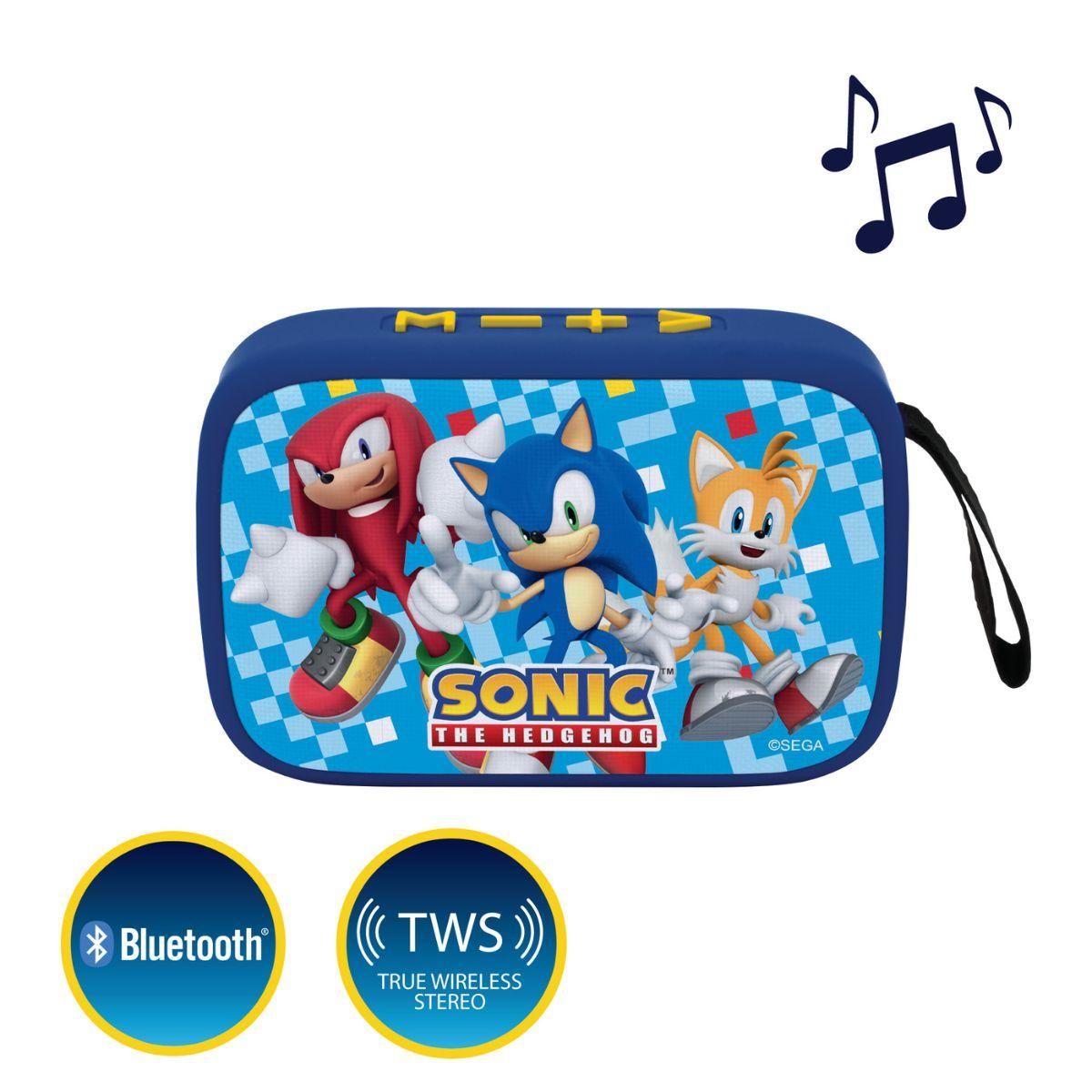 Altavoz portátil Lexibook Sonic Bluetooth (acabado en tela, tamaño: 8 pulgadas, color: gris, capacidad: 2000 mAh)