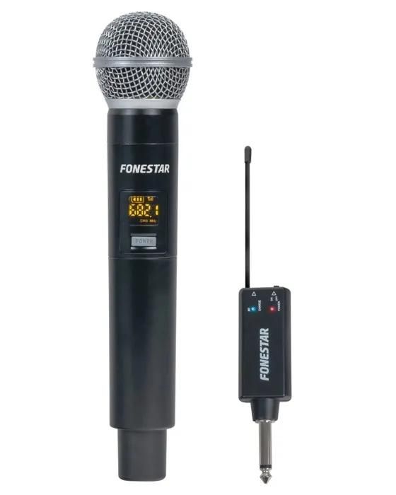 Microphone sans fil à main Fonestar IK-166 - 16 canaux - Autonomie de 6 heures - Rechargeable
